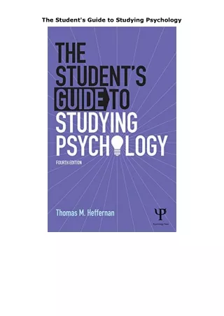 pdf✔download The Student's Guide to Studying Psychology