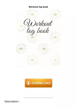 download✔ Workout log book
