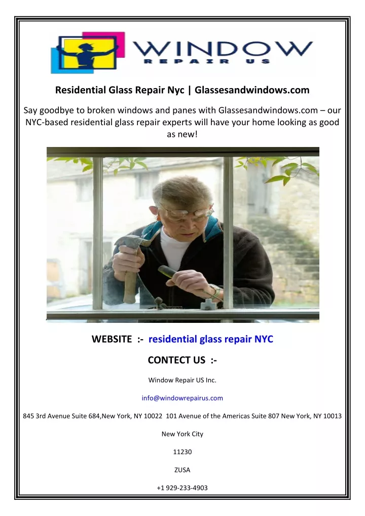residential glass repair nyc glassesandwindows com