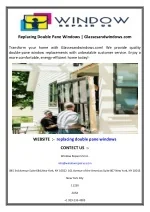 Replacing Double Pane Windows Glassesandwindows.com - slide 1