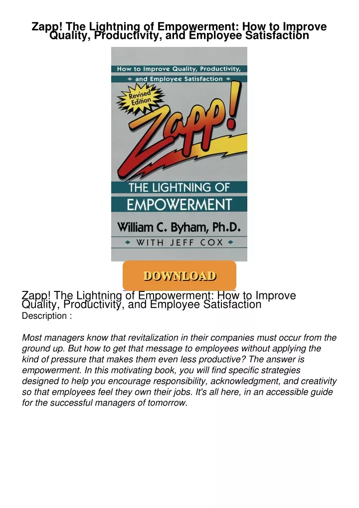 zapp the lightning of empowerment how to improve