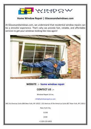 home window repair glassesandwindows com
