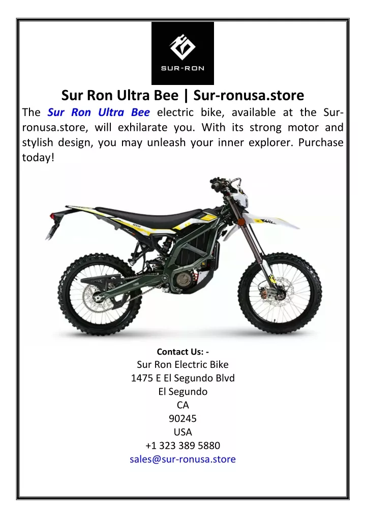 sur ron ultra bee sur ronusa store