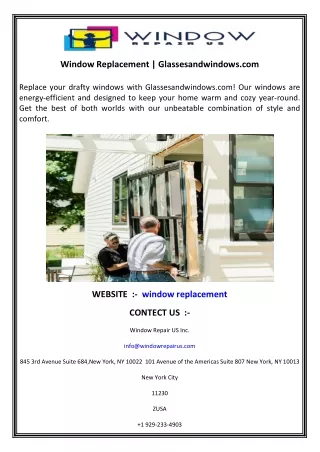 window replacement glassesandwindows com