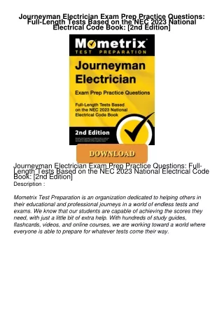 [PDF⚡READ❤ONLINE]  Journeyman Electrician Exam Prep Practice Questions: Full-Length Tests Based