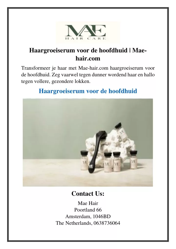 haargroeiserum voor de hoofdhuid mae hair com