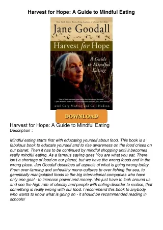 READ⚡[PDF]✔ Harvest for Hope: A Guide to Mindful Eating