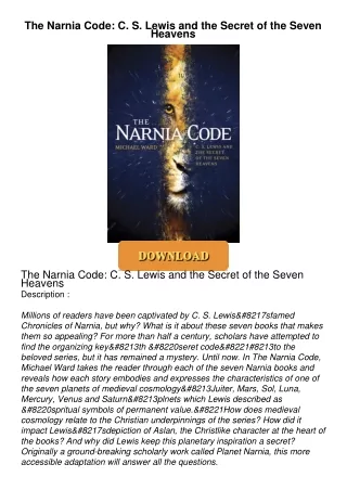 ❤[READ]❤ The Narnia Code: C. S. Lewis and the Secret of the Seven Heavens