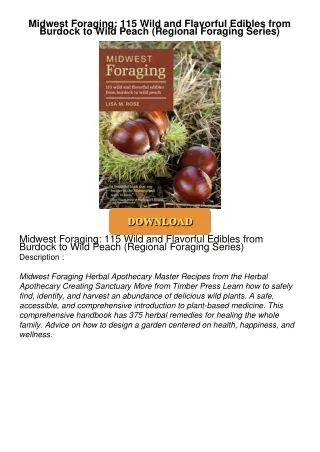 Audiobook⚡ Midwest Foraging: 115 Wild and Flavorful Edibles from Burdock to Wild Peach