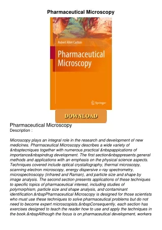 Pharmaceutical-Microscopy