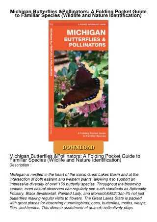 Michigan-Butterflies--Pollinators-A-Folding-Pocket-Guide-to-Familiar-Species-Wildlife-and-Nature-Identification