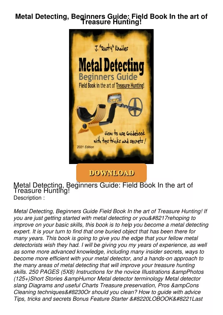 metal detecting beginners guide field book