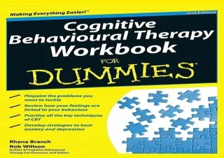 ❤ PDF Read Online ❤ Cognitive Behavioural Therapy Workbook For Dummies download
