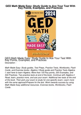 PDF_⚡ GED Math Made Easy: Study Guide to Ace Your Test With Key Points, Examples,