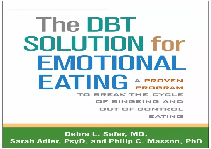 the dbt solution for emotional eating a proven