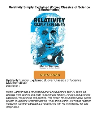 PDF/READ❤  Relativity Simply Explained (Dover Classics of Science & Mathematics)
