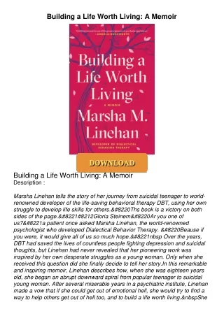$PDF$/READ Building a Life Worth Living: A Memoir