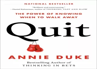 DOWNLOAD ⚡ PDF ⚡ Quit: The Power of Knowing When to Walk Away android