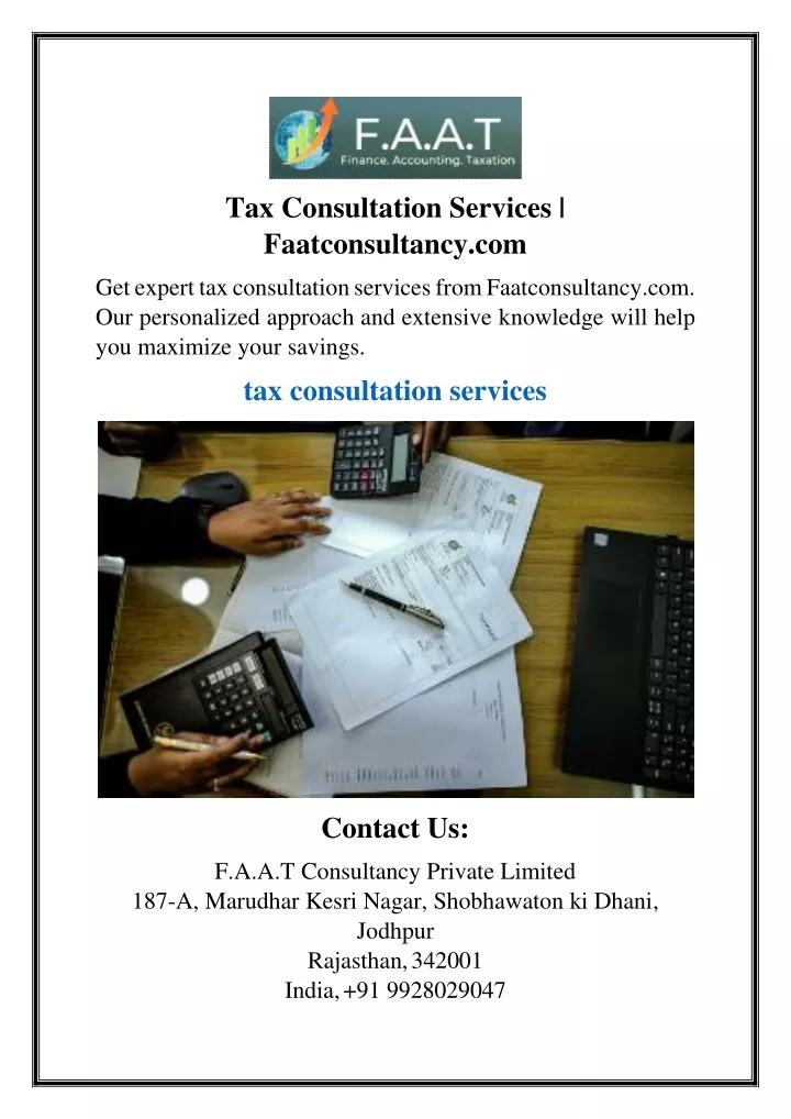 tax consultation services faatconsultancy com