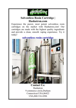 solventless rosin cartridge hashatron