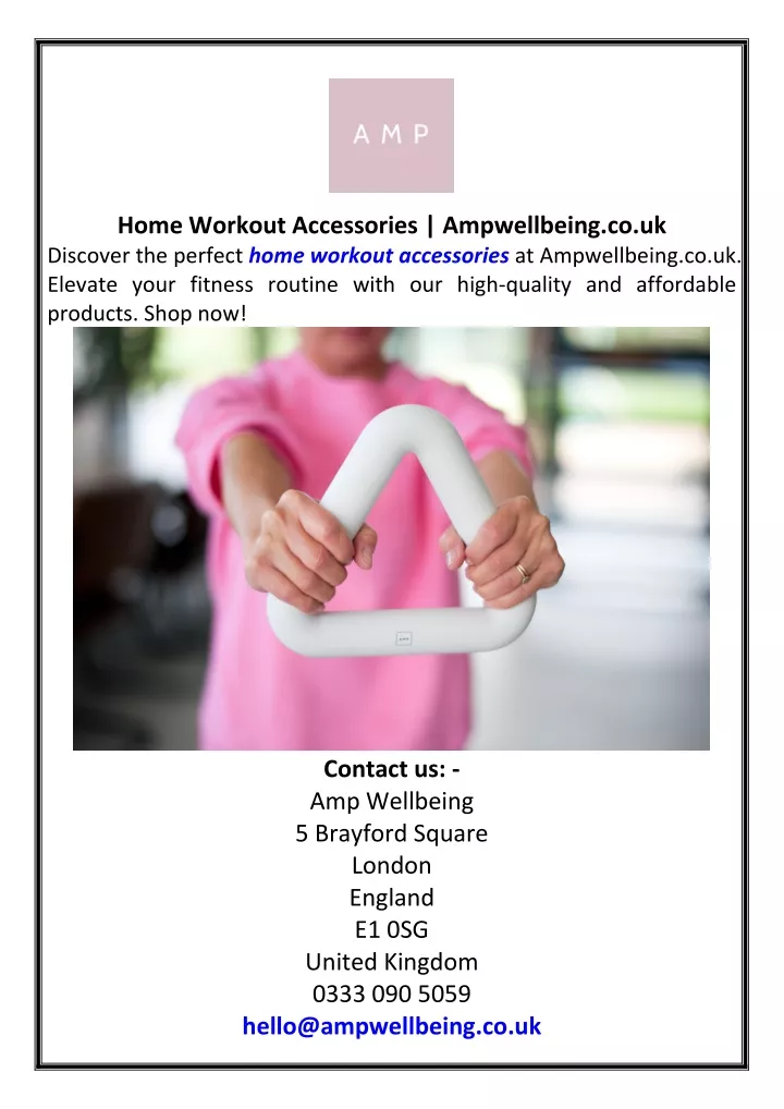 home workout accessories ampwellbeing