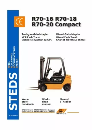 Still Diesel Fork Truck Forklift R70-16 Compact Series Service Repair Manual