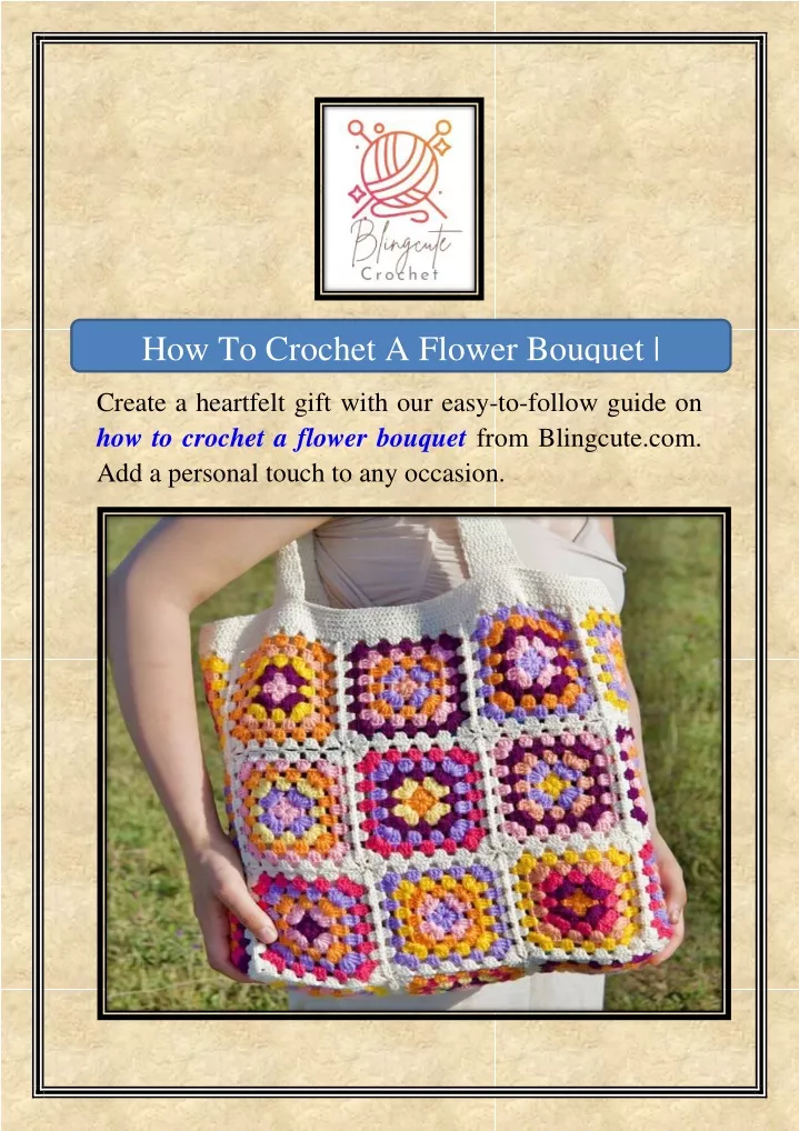 how to crochet a flower bouquet