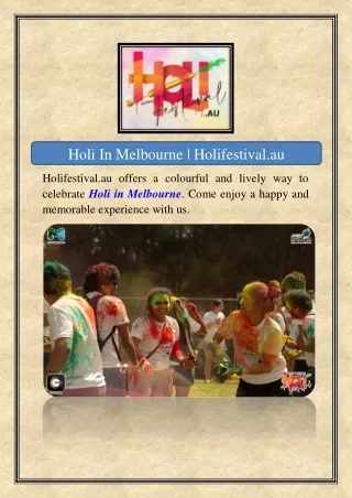 Holi In Australia | Holifestival.au