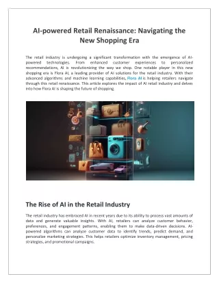 AI-powered Retail Renaissance Navigating the New Shopping Era