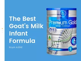 Best Goat's Milk Infant Formula