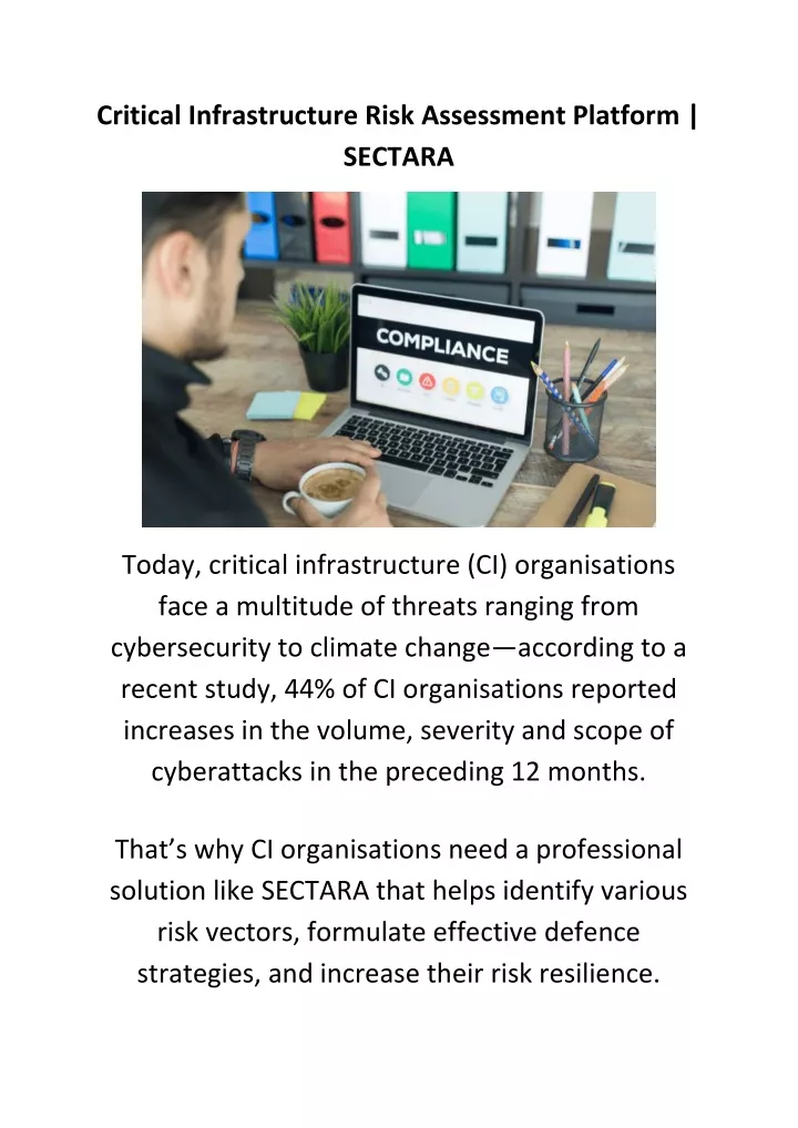 critical infrastructure risk assessment platform