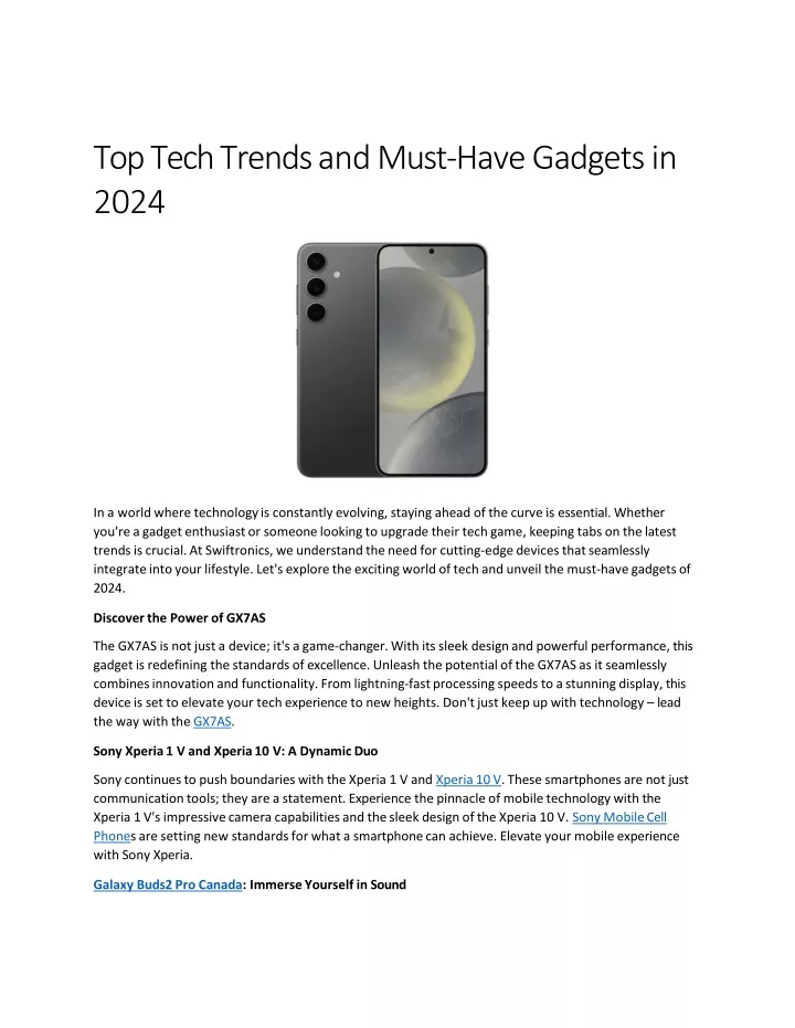 top tech trends and must have gadgets in 2024