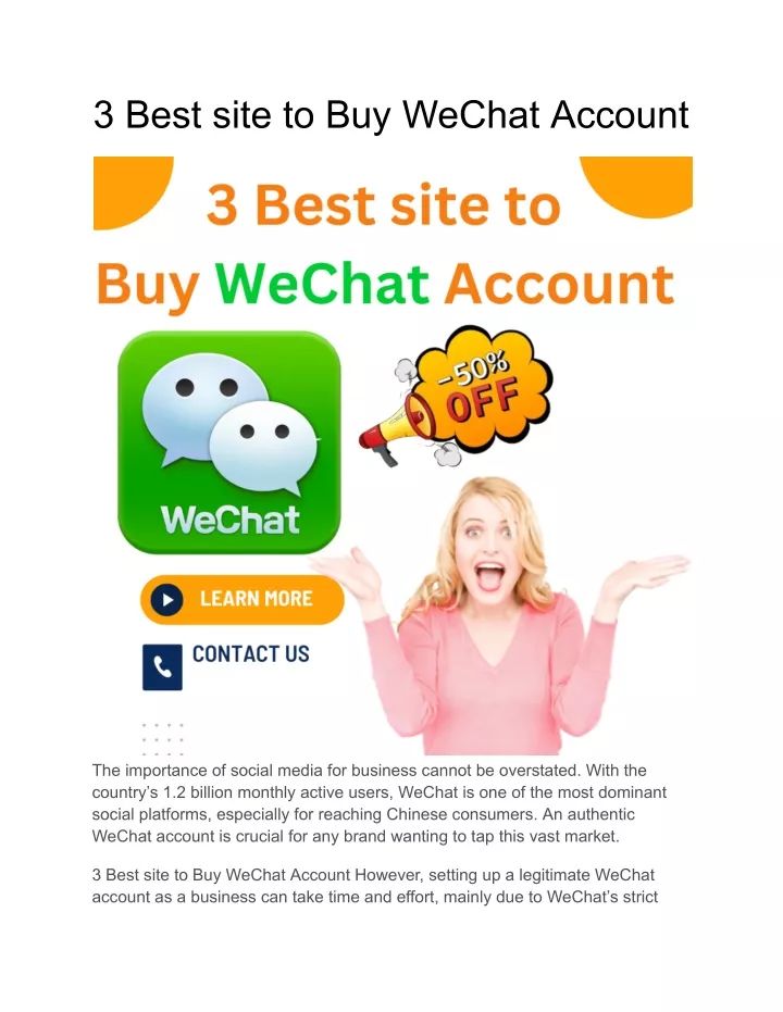 3 best site to buy wechat account