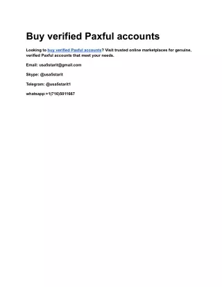 Buy verified Paxful accounts