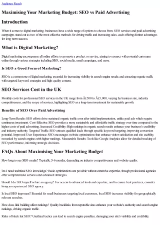 The Advantages of SEO Services Over Paid Advertising Campaigns