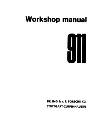1975 Porsche 911 Service Repair Manual