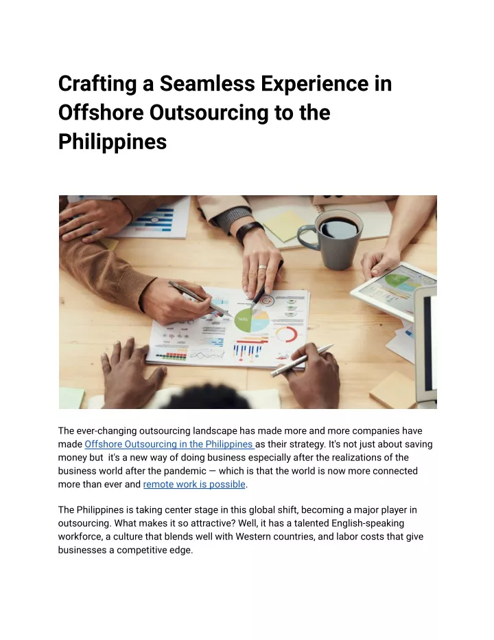 crafting a seamless experience in offshore