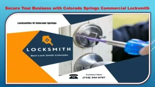 Secure Your Business with Colorado Springs Commercial Locksmith