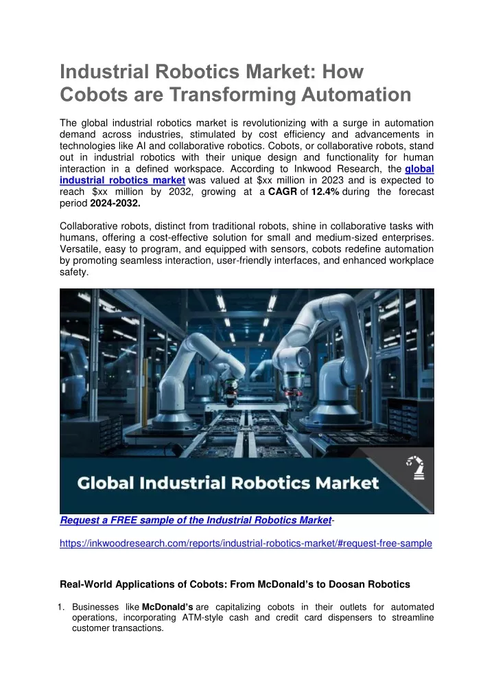 industrial robotics market how cobots