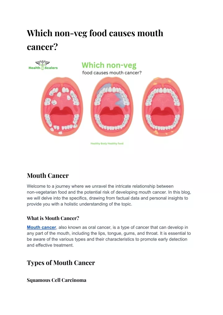which non veg food causes mouth cancer