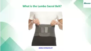 Lumbo Sacral Belt What is it and How Does it Help