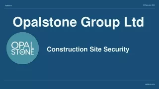 Construction site CCTV monitoring  CCTV Systems  Opalstone