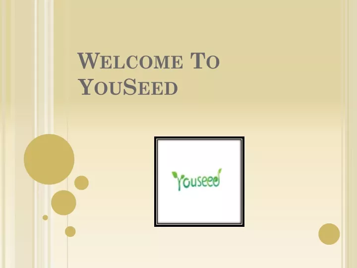 welcome to youseed