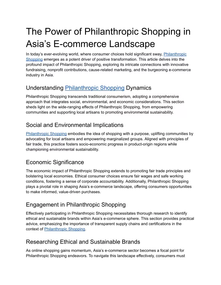 the power of philanthropic shopping in asia
