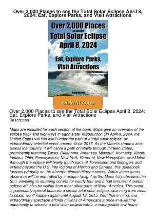PDF/READ❤  Over 2,000 Places to see the Total Solar Eclipse April 8, 2024: Eat, Explore