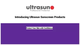 About Ultrasun Products with Images