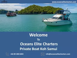 Private Boat Koh Samui - Oceanselitecharters