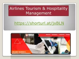 Airlines Tourism & Hospitality Management
