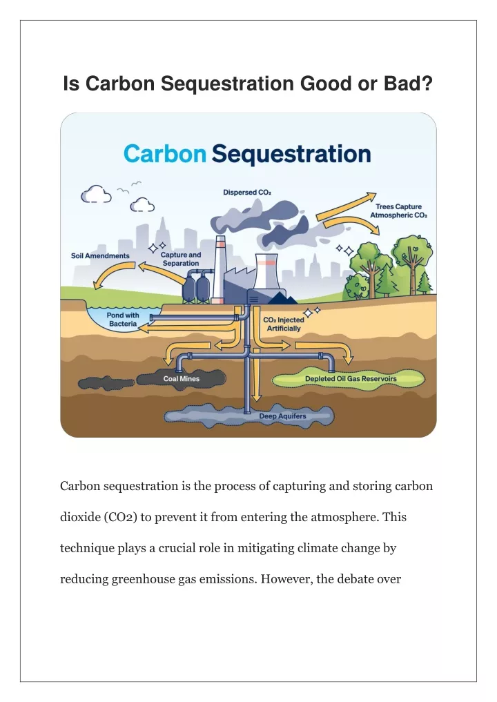 is carbon sequestration good or bad