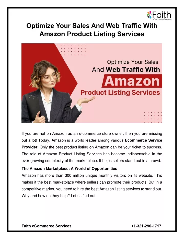 optimize your sales and web traffic with amazon